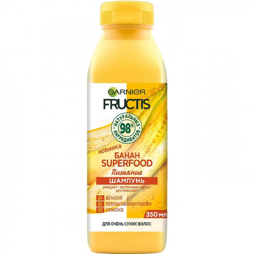 Шампунь Банан FRUCTIS SUPERFOOD, GARNIER, 350 мл