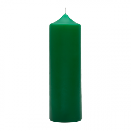 Свеча столбик 60*190 зеленая