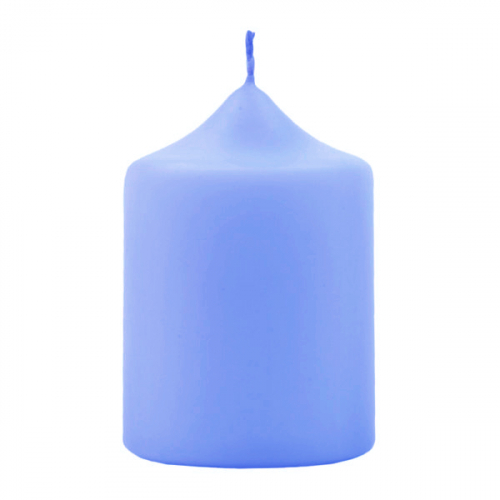 Свеча столбик 60*85 пастельно-голубой