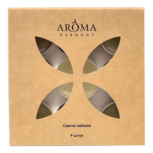 AROMA HARMONY  Набор свеча чайная, 9шт