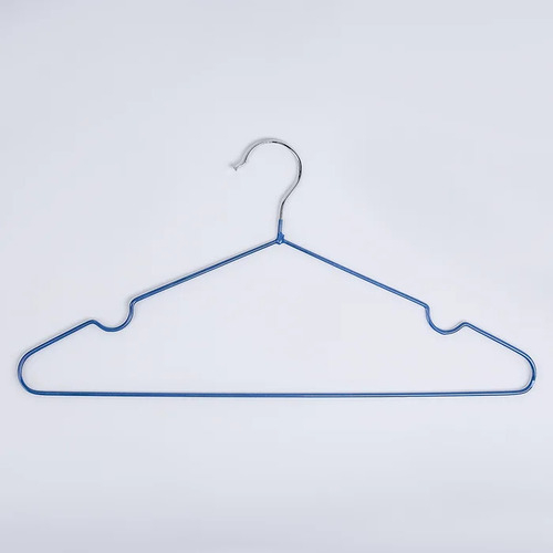 Вешалка-плечики для одежды, антискользящее покрытие ДОЛЯНА р. 40-44, цвет синий 
