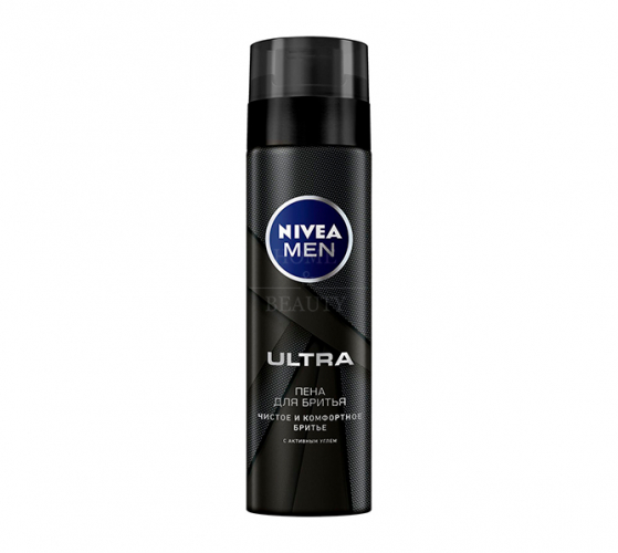 NIVEA ULTRA Пена для бритья  с активным углем 200мл  