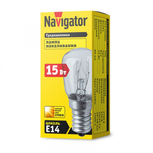 NAVIGATOR Лампа накаливания общего назначения 94316 NI-C-60W-CL-E14-230V