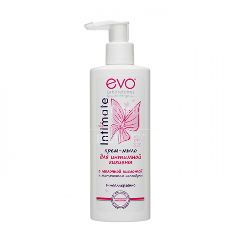 EVO Крем - мыло для интимной гигиены с молочной кислотой и экстрактом календулы 200 мл