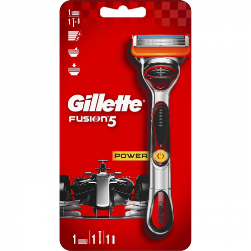 Бритвенный станок Fusion5 Power, с 1 сменной кассетой (с элементом питания) Red, GILLETTE