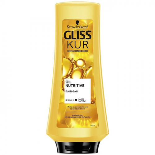 Бальзам для длинных и секущихся волос Gliss Kur Oil Nutritive, SCHWARZKOPF, 360 мл