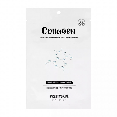 Тканевая маска для лица с Коллагеном, TOTAL SOLUTION ESSENTIAL SHEET MASK COLLAGEN PRETTYSKIN, 23г