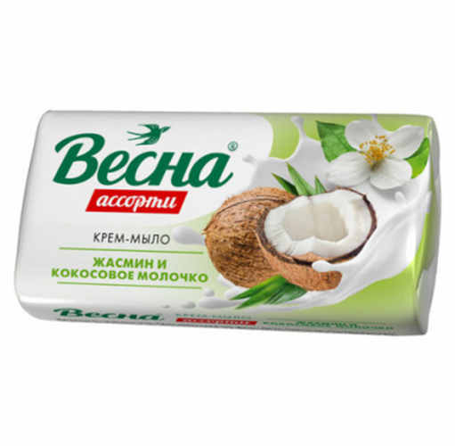 Крем-мыло туалетное "Ассорти" Жасмин и кокосовое молочко ВЕСНА 90 гр
